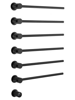 Полотенцесушитель электрический встраиваемый Wonzon & Woghand Baden WW-AL366-MB 55x78 см с внутренней частью чёрный матовый